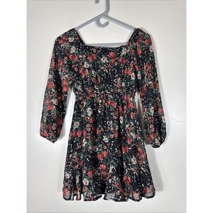 Frankies By Francesca's Youth Girl Floral Dress‎ Ruffles Size M